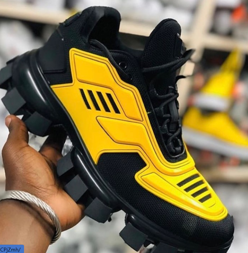 BLACK AND YELLOW SHOES